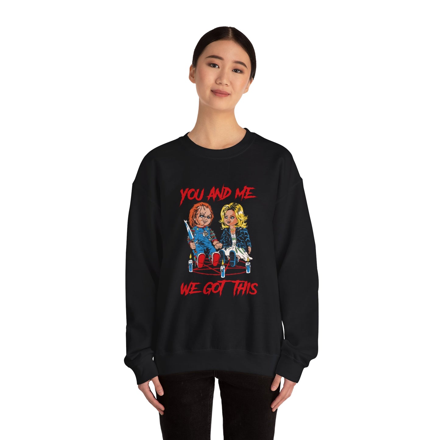 Chucky and bride Halloween Sweatshirt