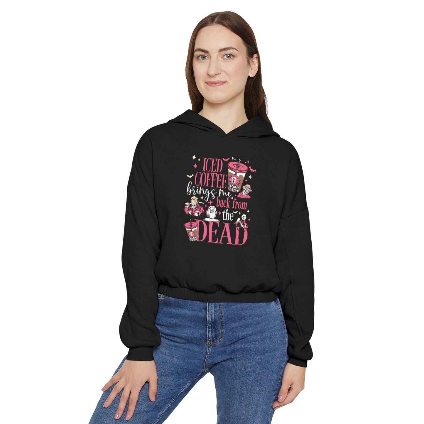 Ice Coffee Cinched Bottom Hoodie