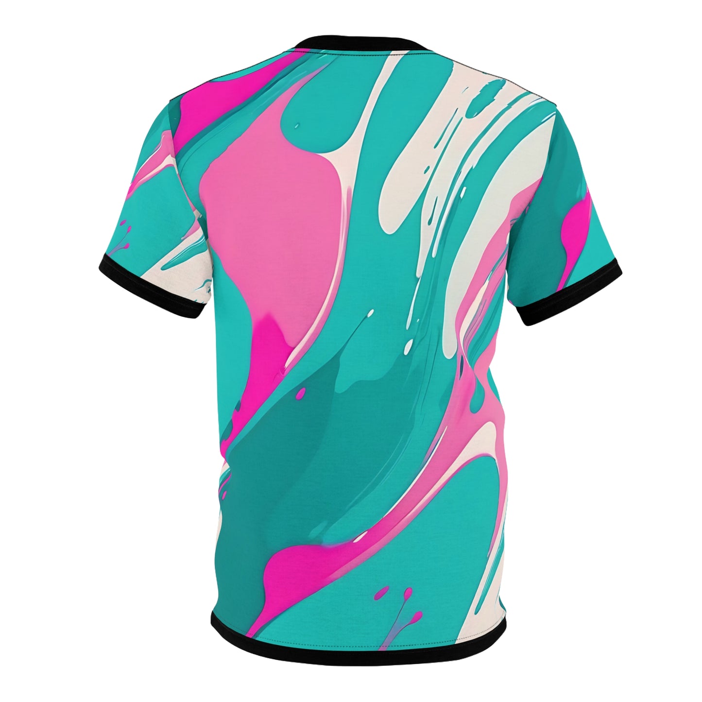 Colorful Abstract Unisex Cut & Sew Tee - Trendy Graphic T-Shirt for Casual Outings