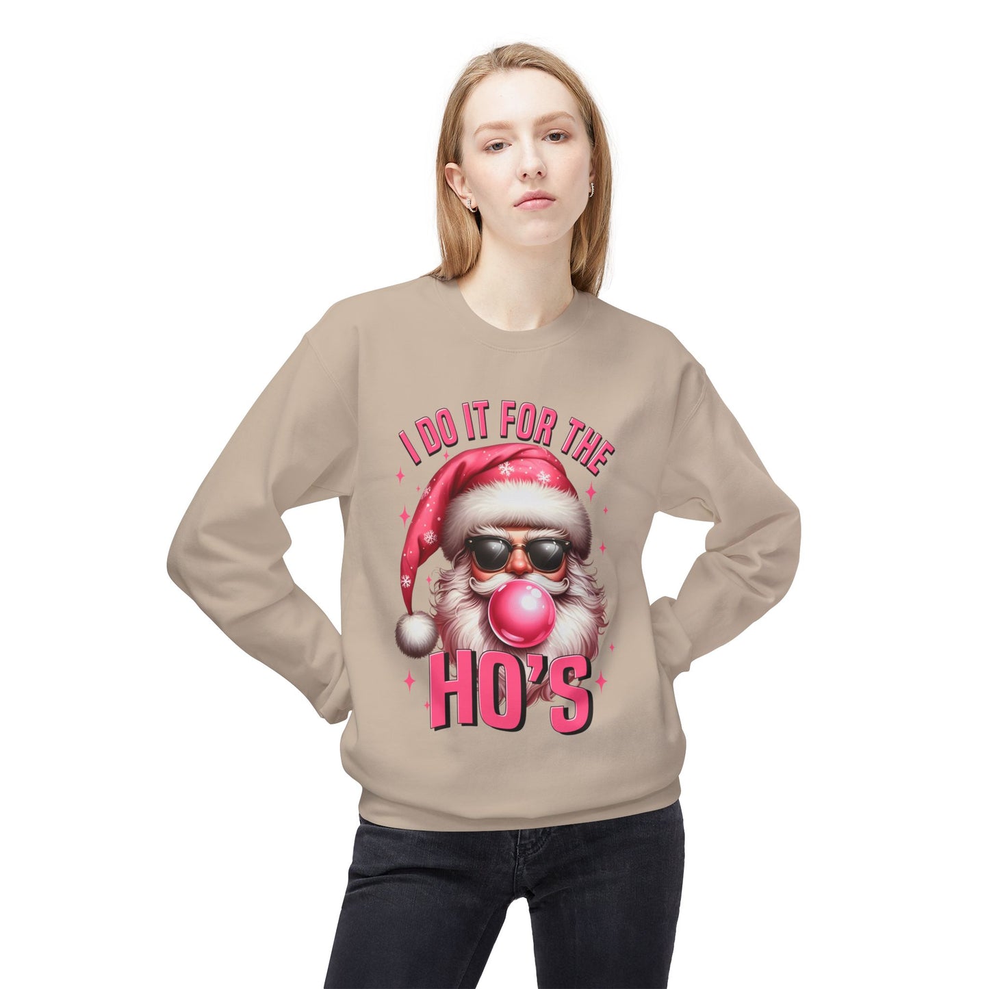 Santa Midweight Softstyle Fleece Crewneck Sweatshirt