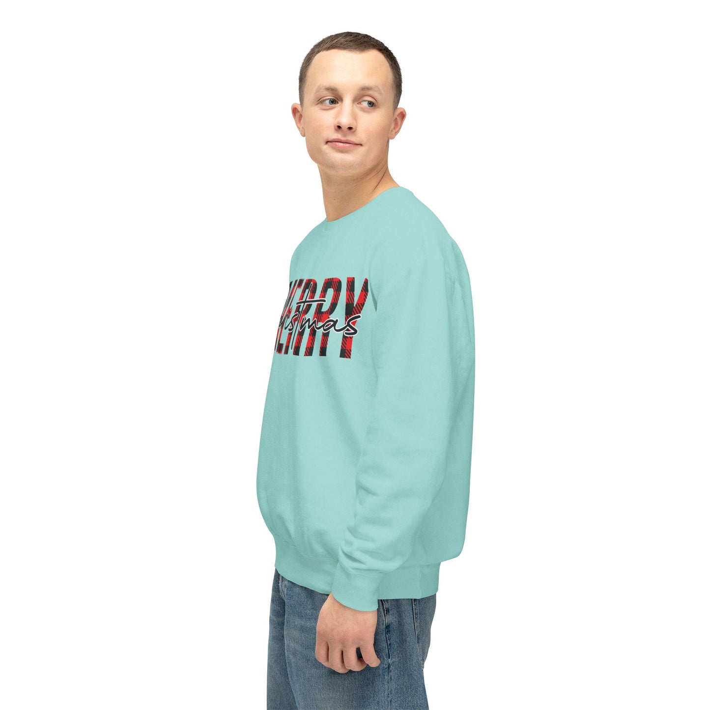 Merry Christmas Unisex Lightweight Crewneck Sweatshirt