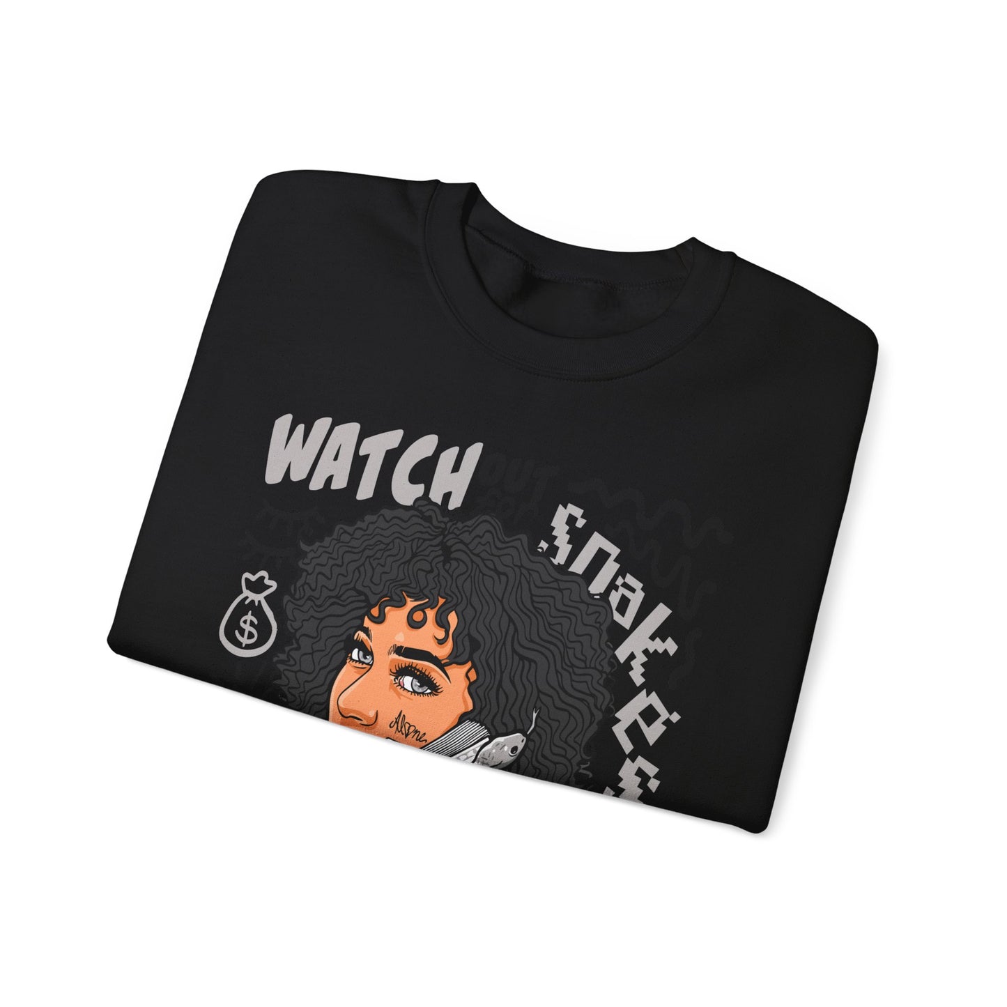 Watch Out for Snakes Crewneck Sweatshirt - Bold Graphic Design