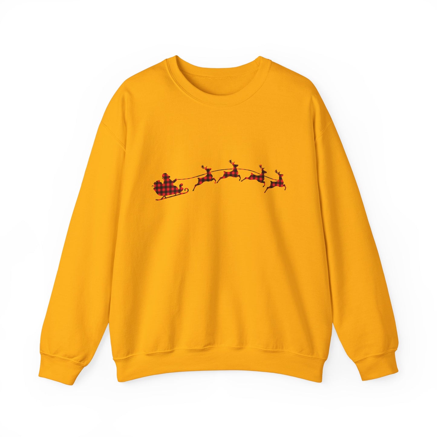 Unisex Christmas Crewneck Sweatshirt - Rudolph & Santa's Reindeer Treats Design