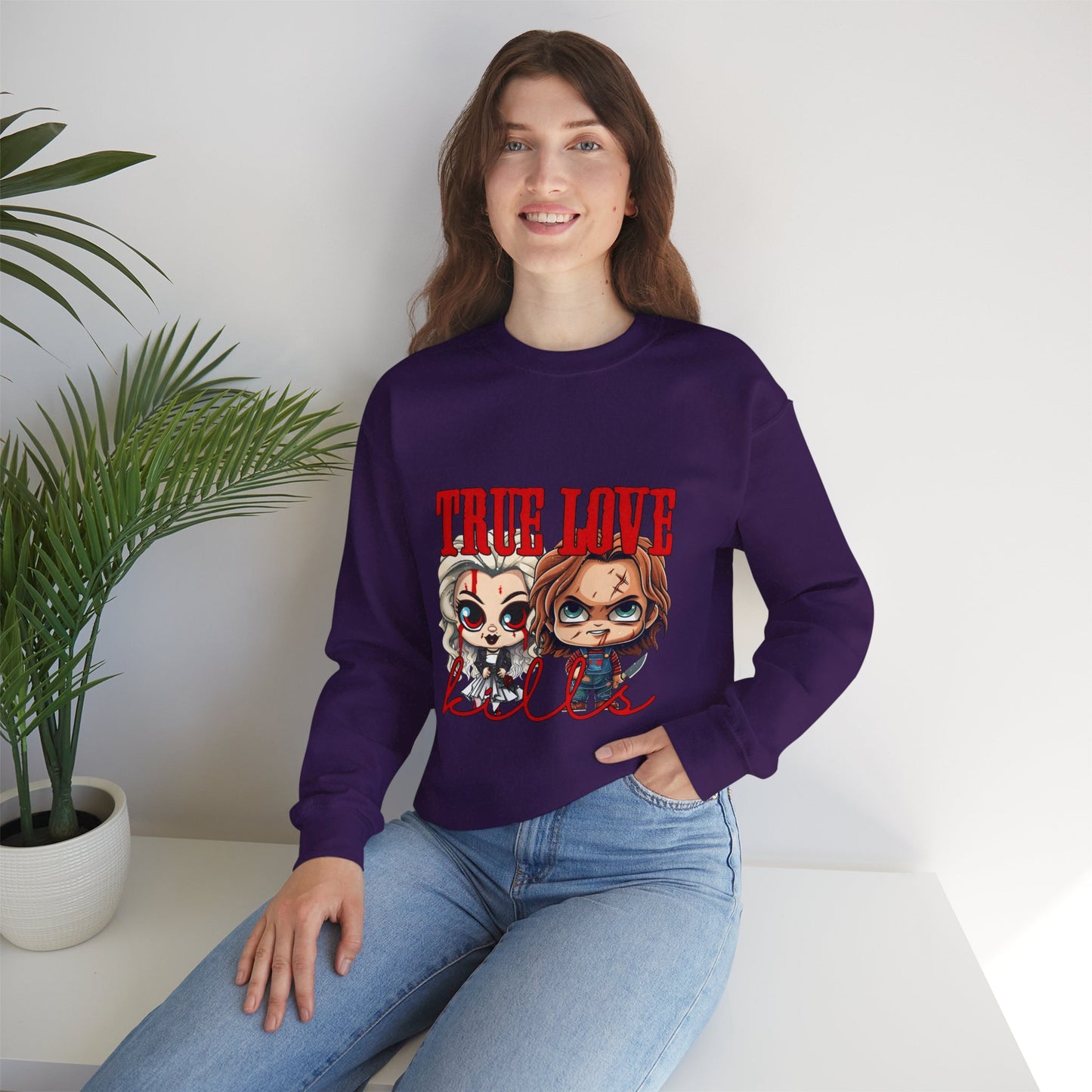 Chucky and bride Halloween Sweatshirt