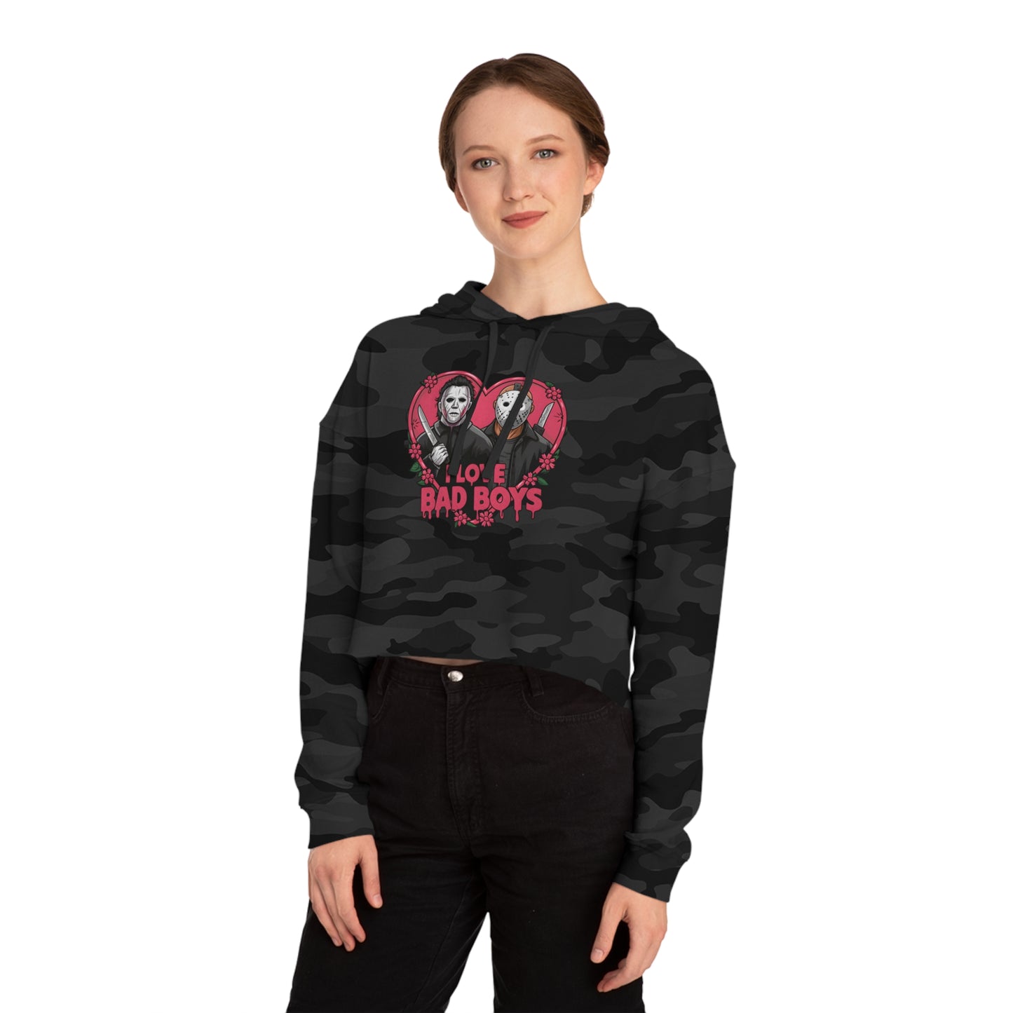 Halloween Cropped Hooded Sweatshirt