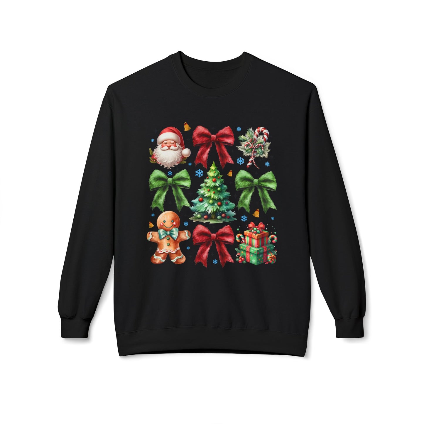 Festive Fleece Crewneck Sweatshirt - Christmas Cheer Design