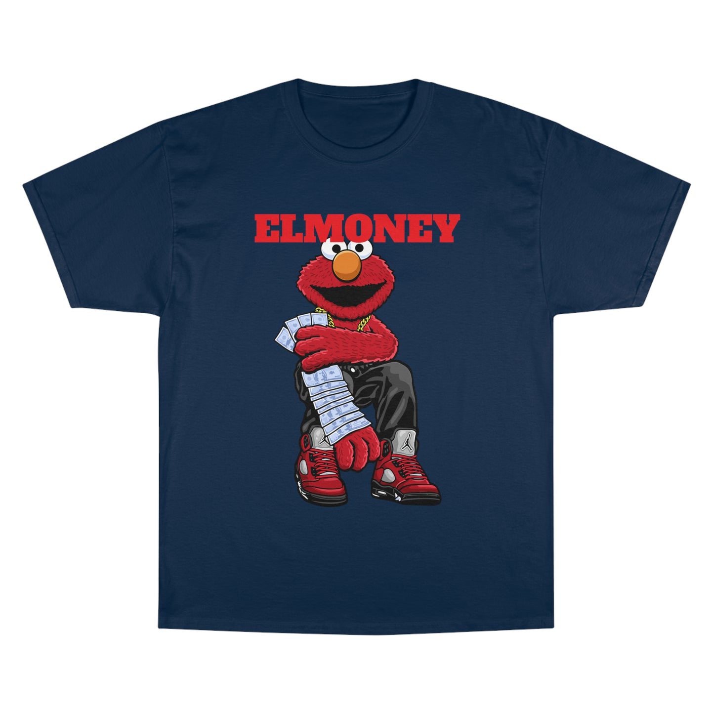Elmo Champion T-Shirt with Money Design