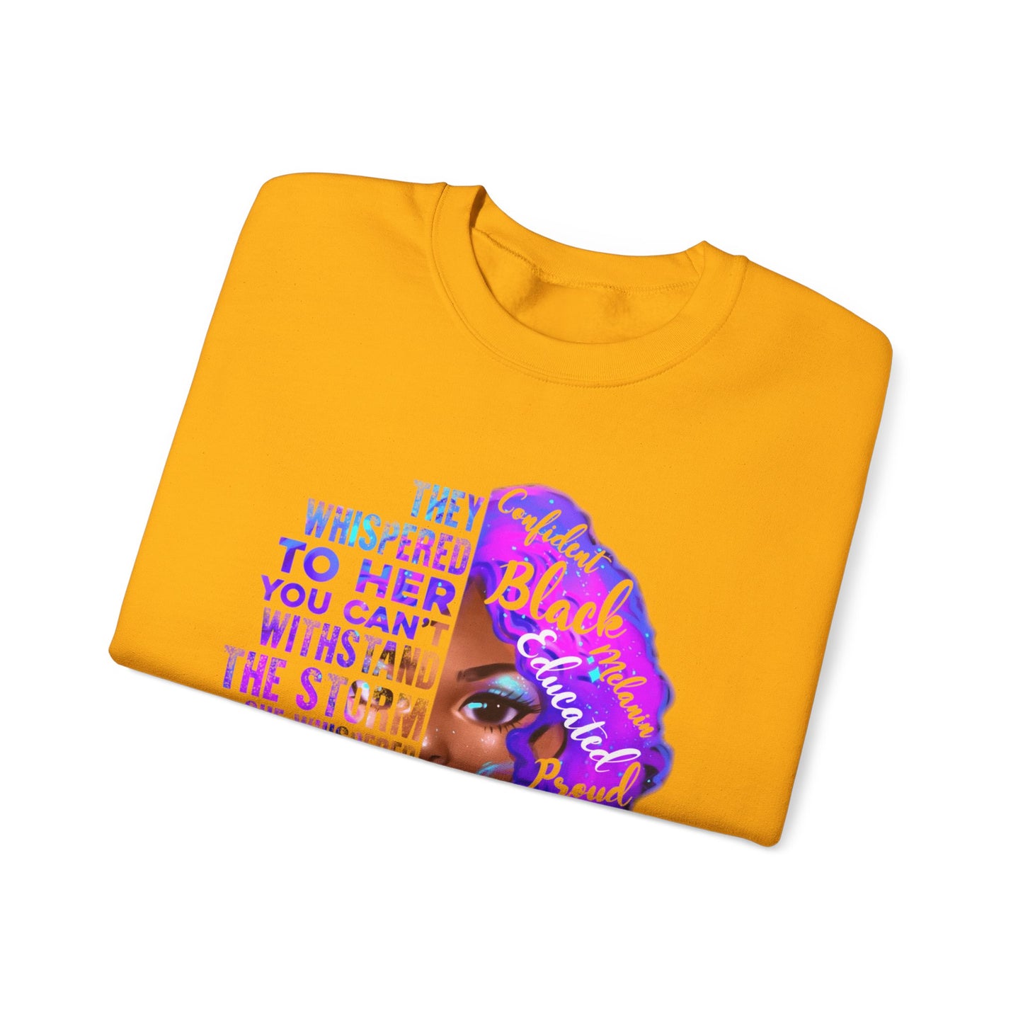 Black Educated Heavy Crew Sweatshirt