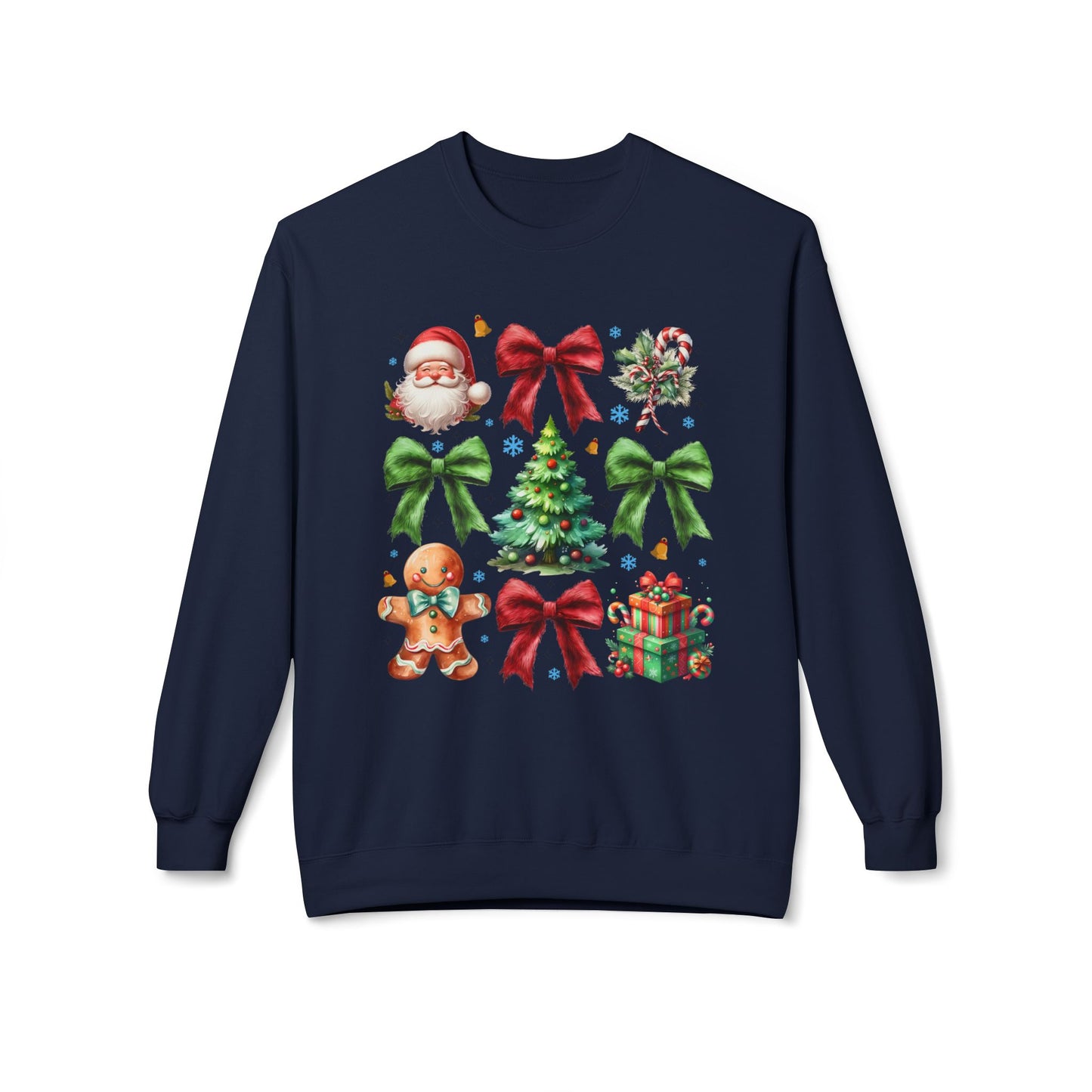 Festive Fleece Crewneck Sweatshirt - Christmas Cheer Design