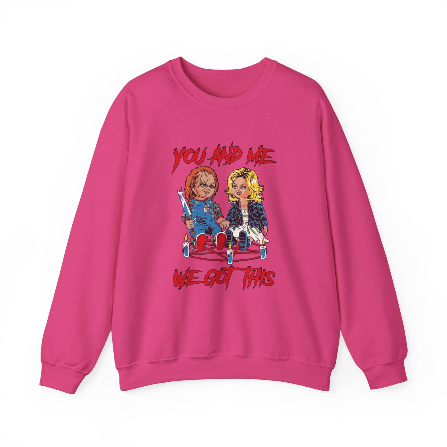 Chucky and bride Halloween Sweatshirt