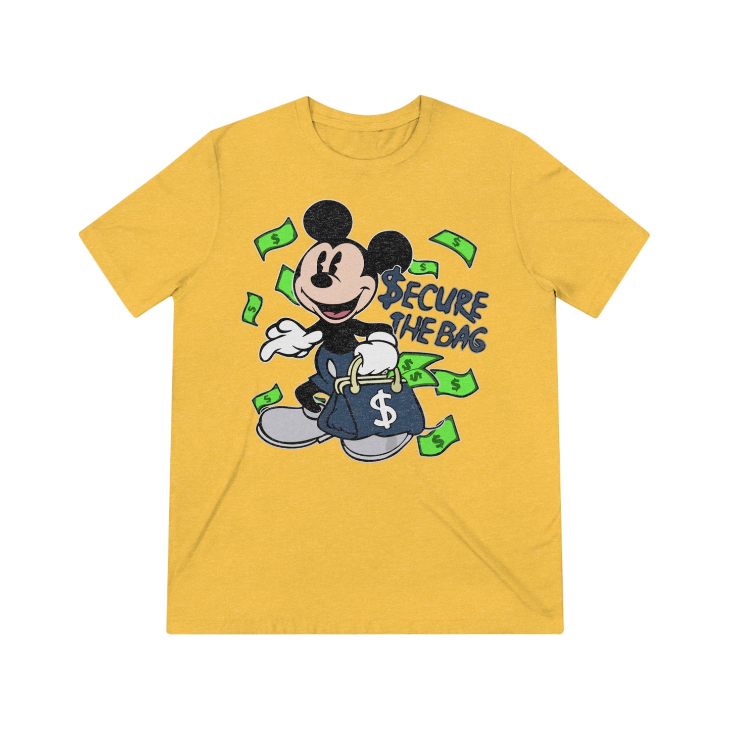 Disney Mickey Mouse 'Secure The Bag' Unisex Triblend Tee