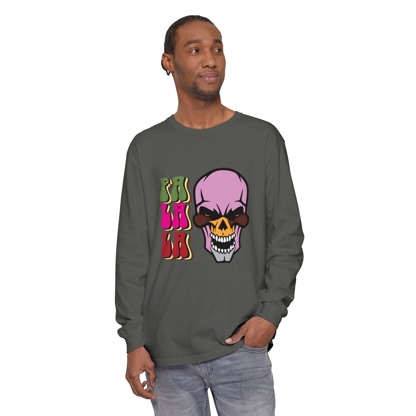 Skull Graphic Long Sleeve T-Shirt for Christmas