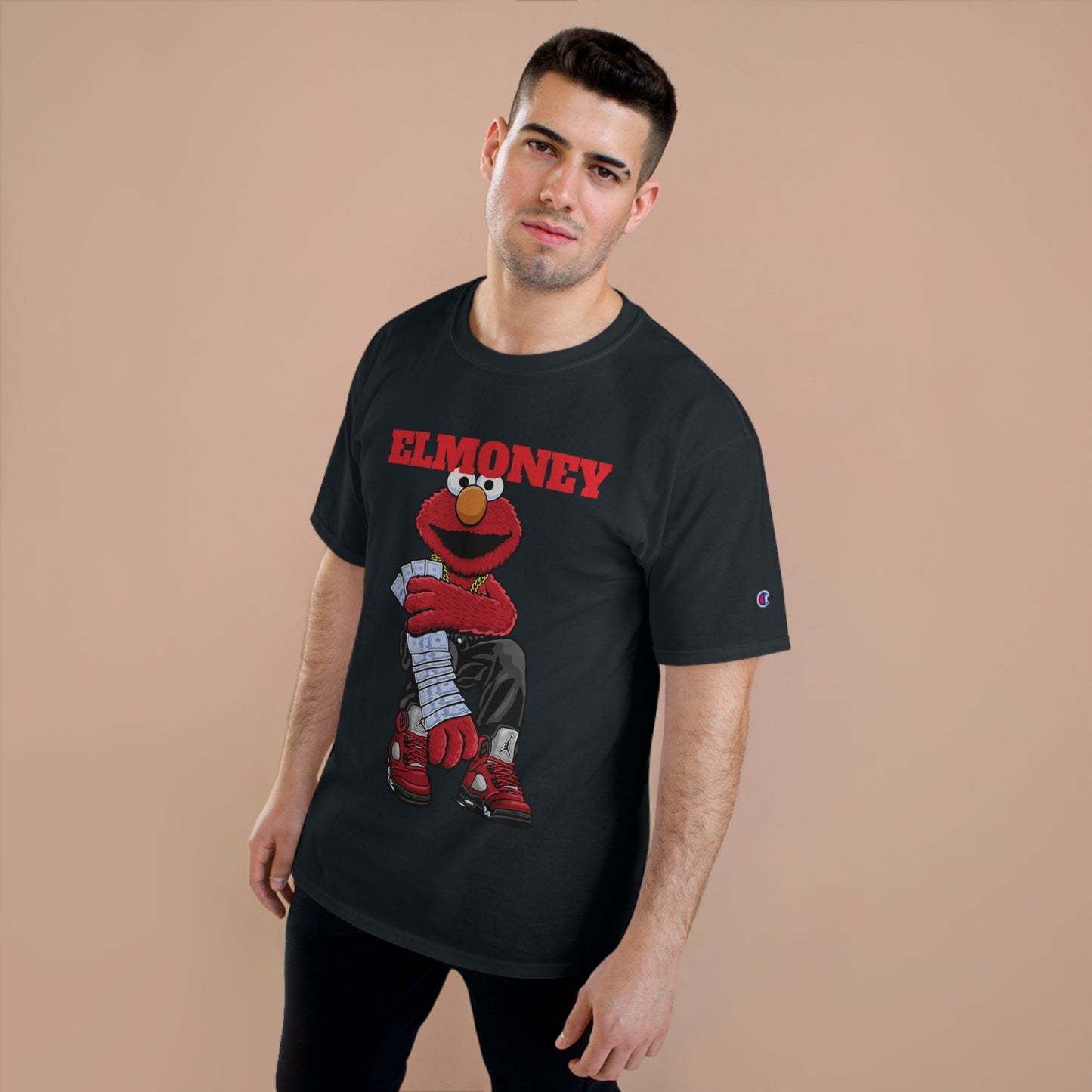 Elmo Champion T-Shirt with Money Design