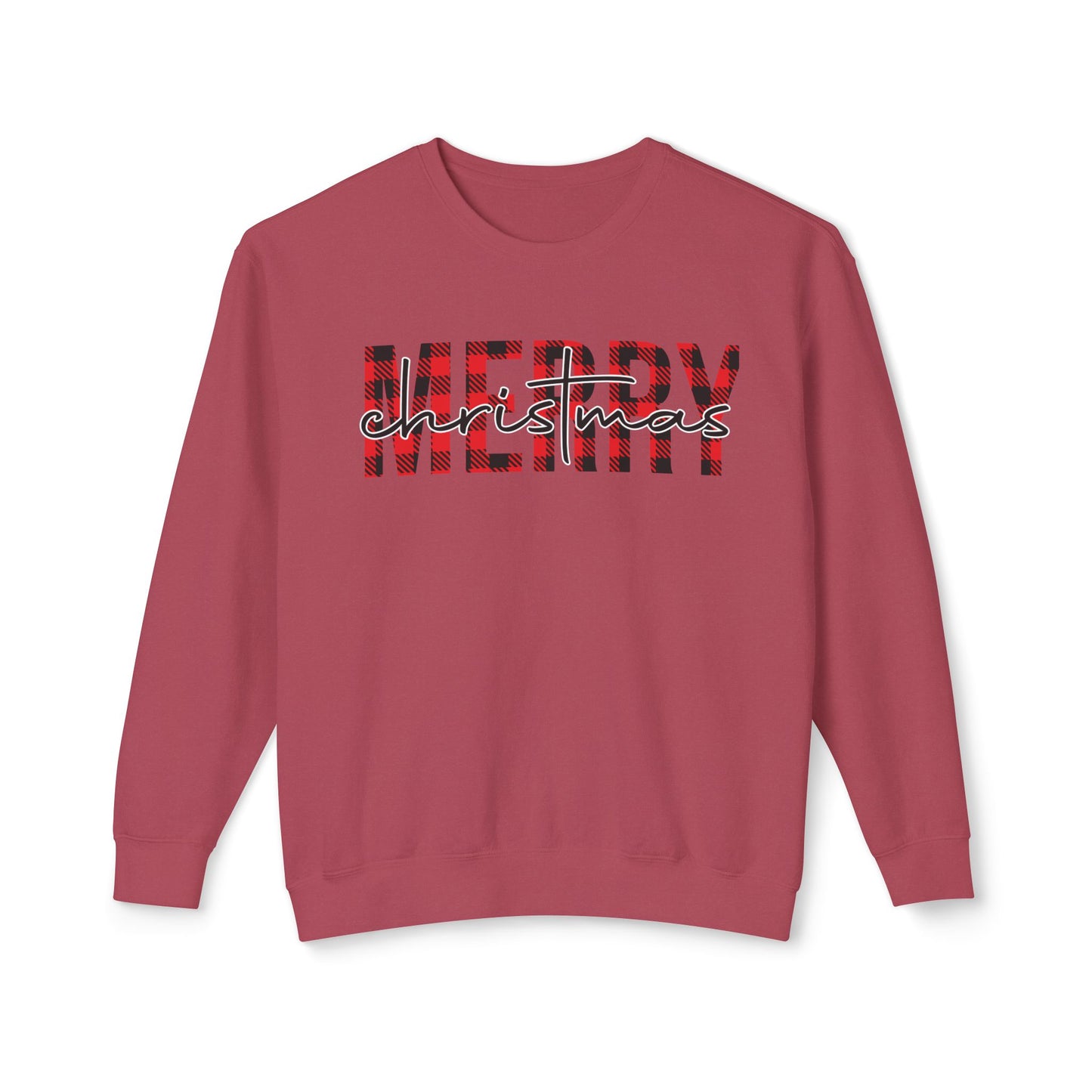 Merry Christmas Unisex Lightweight Crewneck Sweatshirt