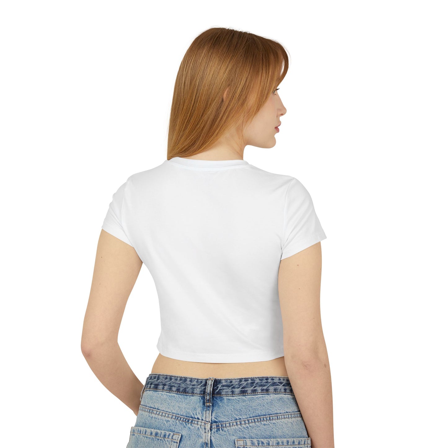 Bold Statement Women's Baby Tee - Halloween Graphic Design for Casual Style