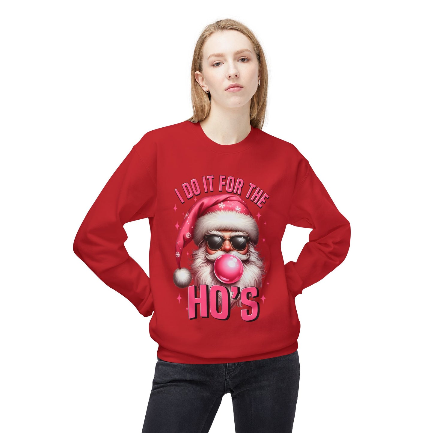 Santa Midweight Softstyle Fleece Crewneck Sweatshirt