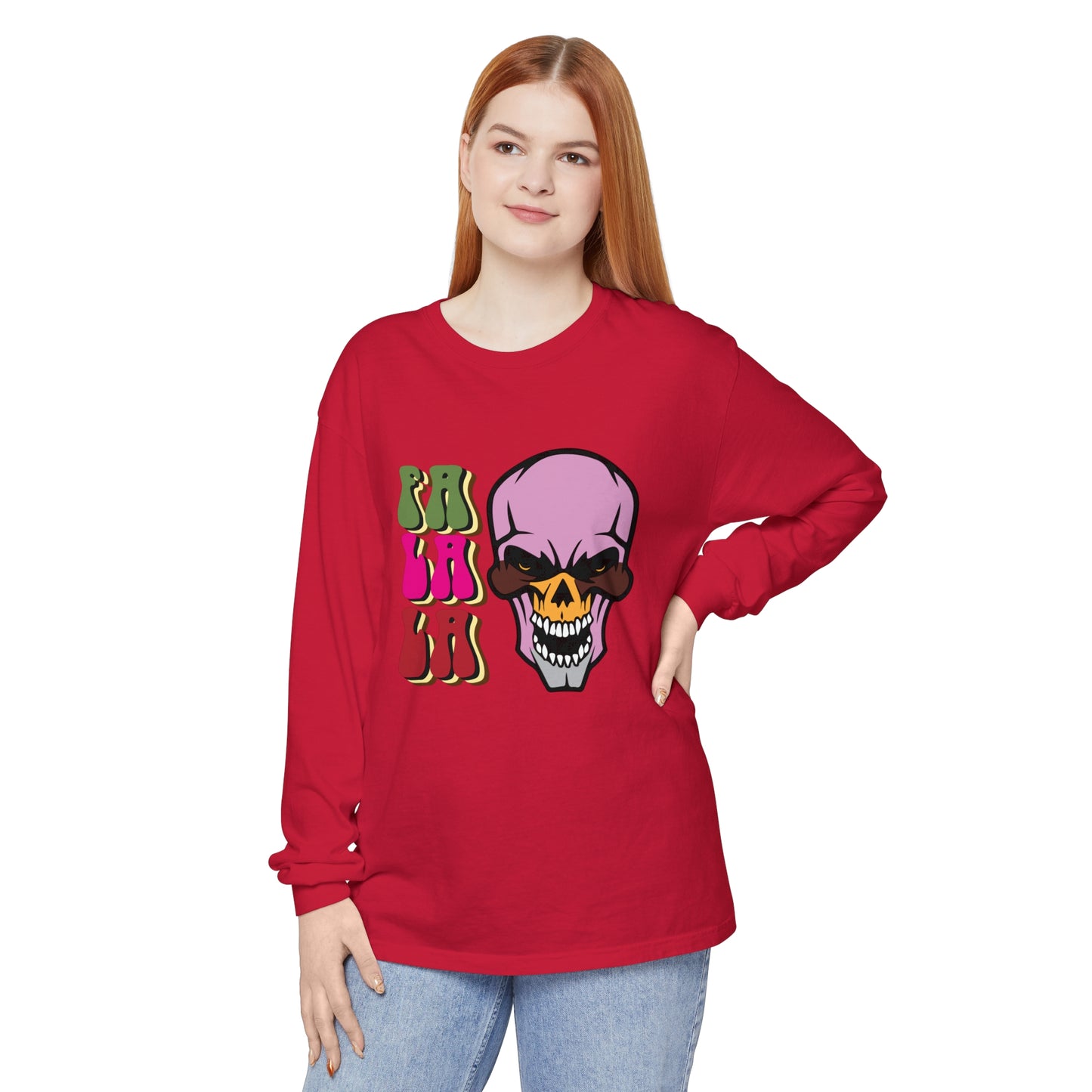 Skull Graphic Long Sleeve T-Shirt for Christmas
