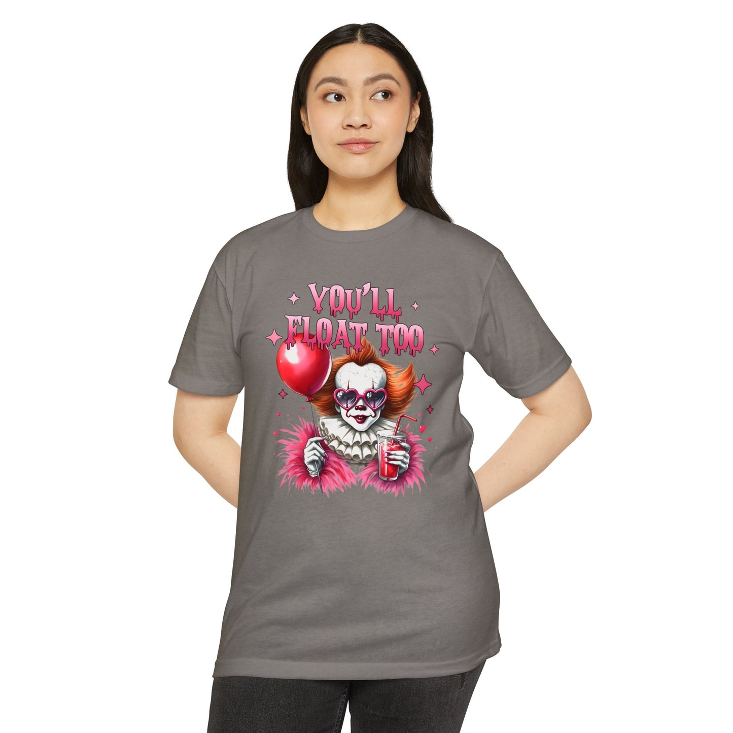 Spooky CVC Jersey T-Shirt - "You'll Float Too" Horror Tee