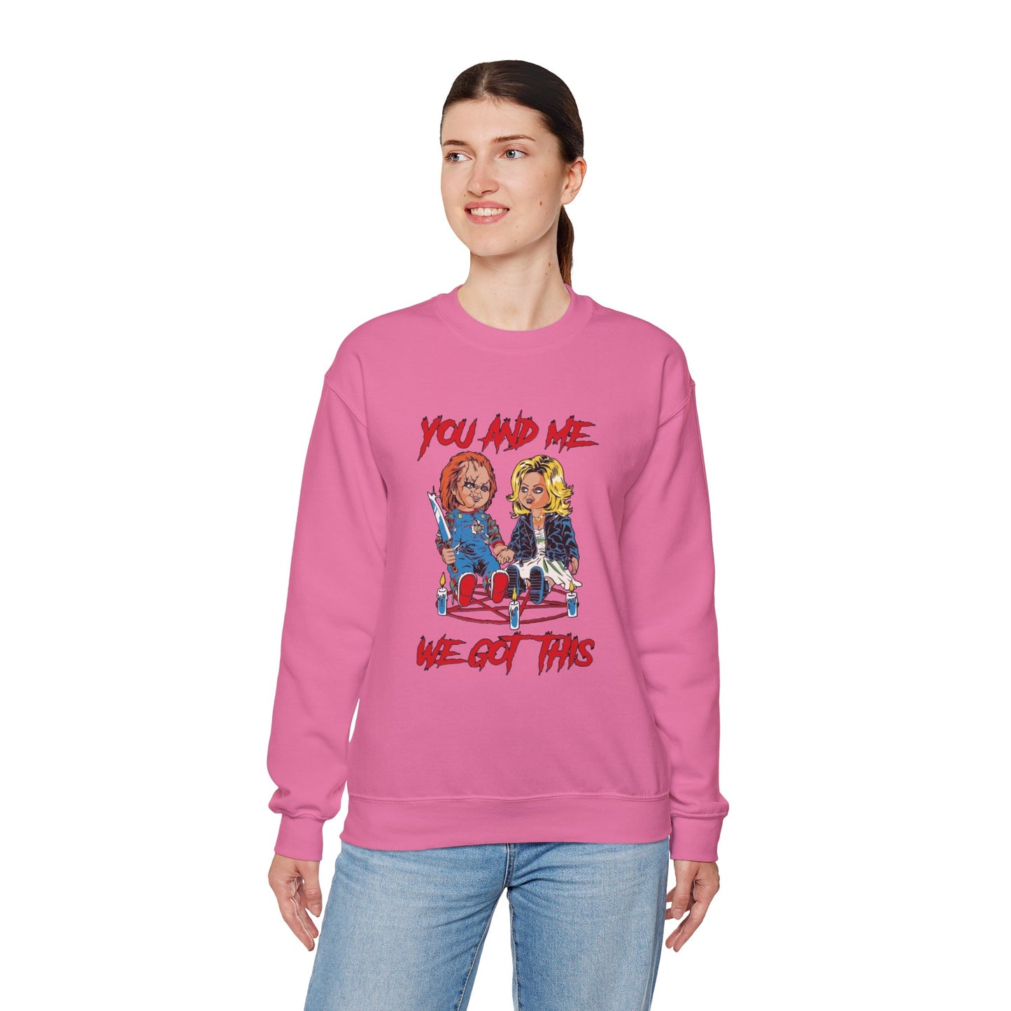 Chucky and bride Halloween Sweatshirt