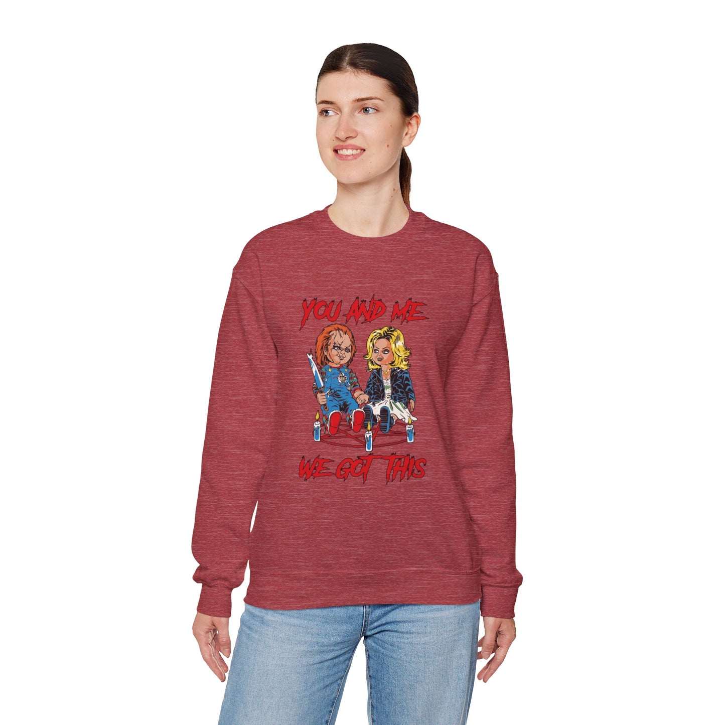 Chucky and bride Halloween Sweatshirt