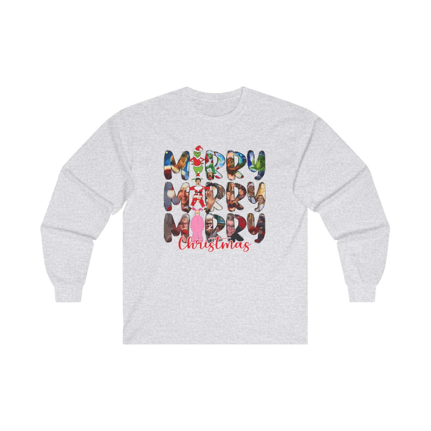 Merry Christmas Unisex Long Sleeve Tee - Festive Cotton Shirt