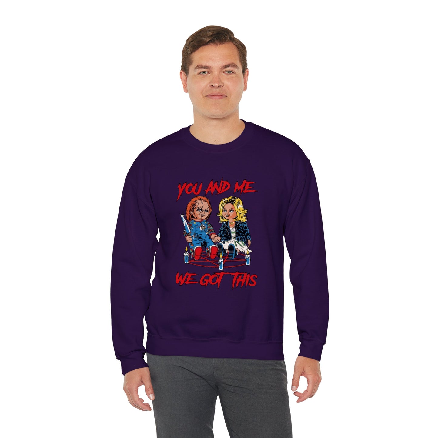 Chucky and bride Halloween Sweatshirt