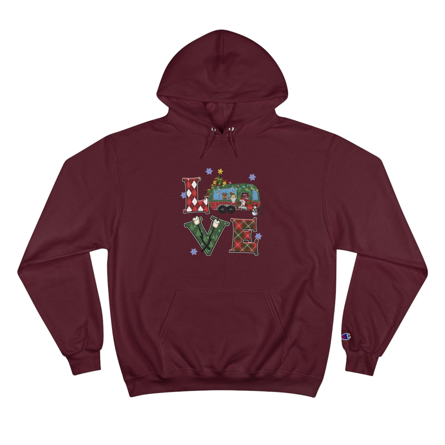 Festive Love Champion Hoodie - Christmas Truck Design