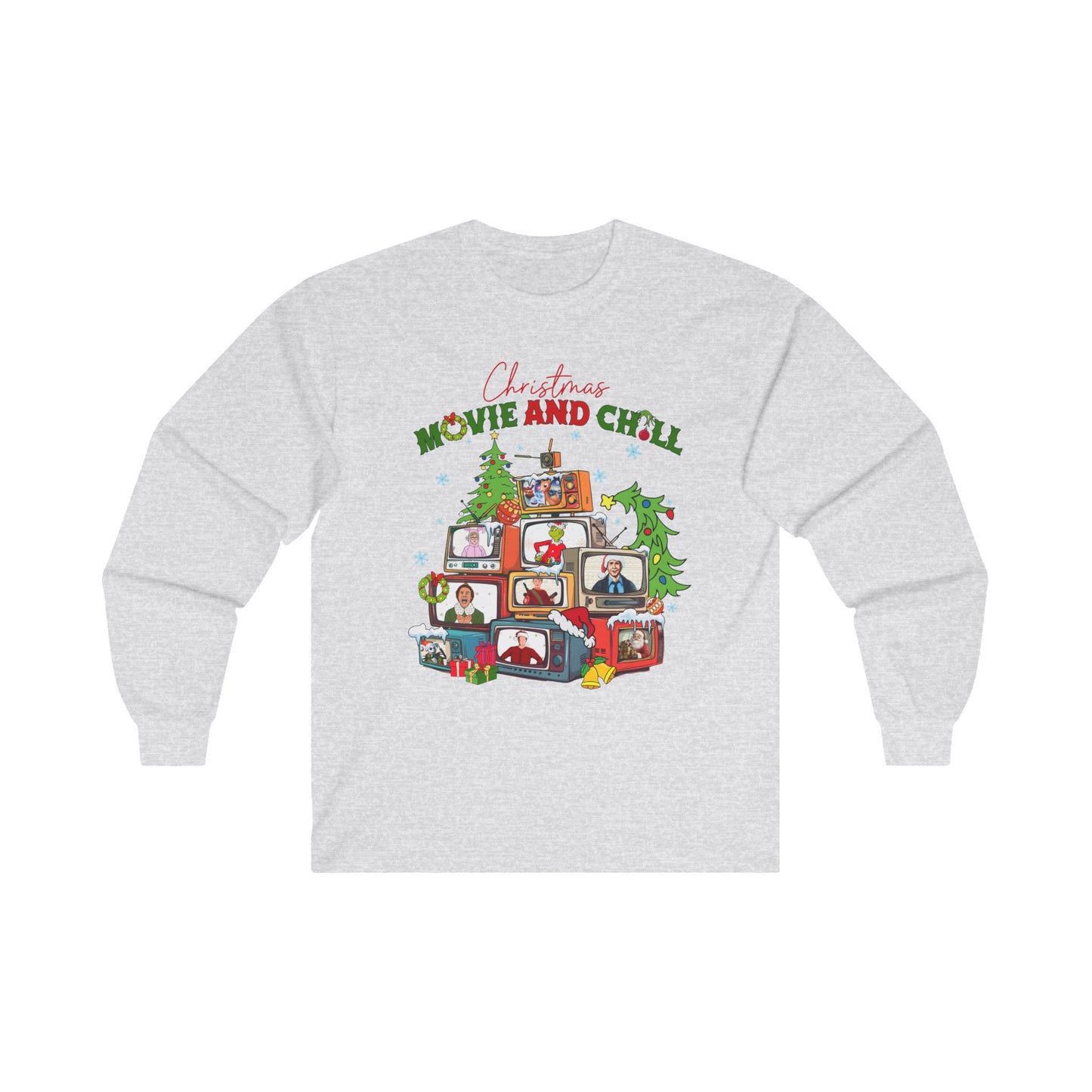 Christmas Movie and Chill Long Sleeve Tee