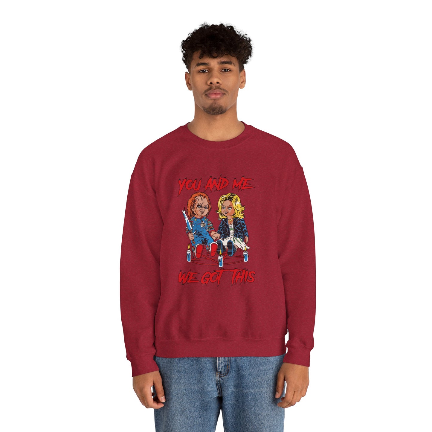 Chucky and bride Halloween Sweatshirt