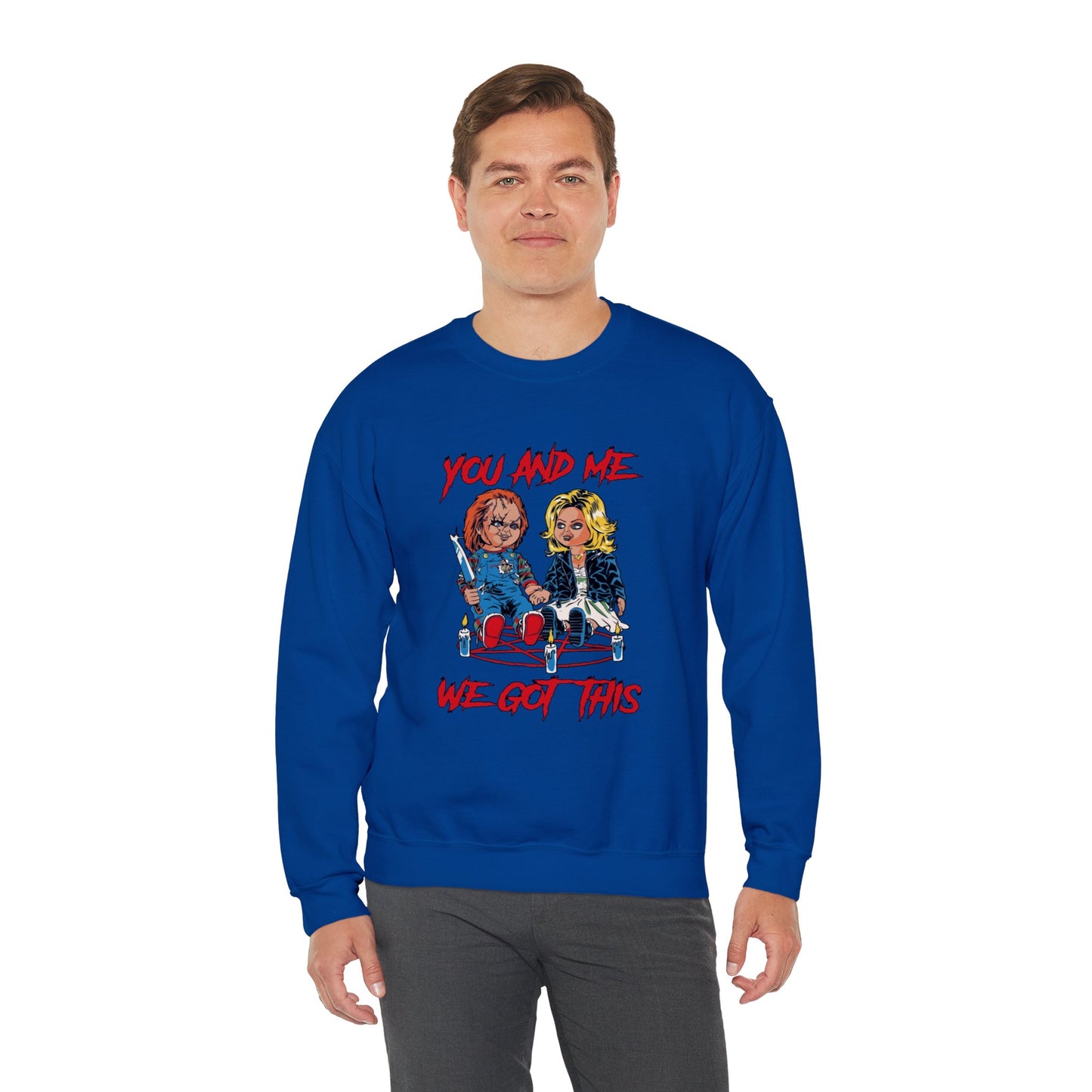 Chucky and bride Halloween Sweatshirt