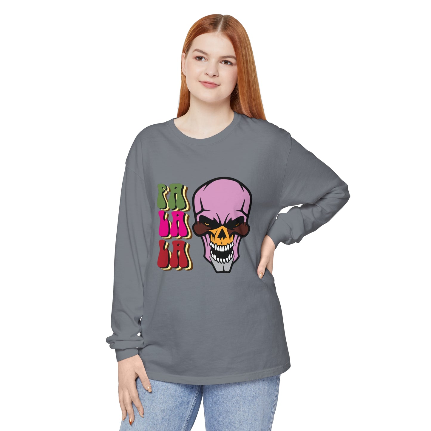 Skull Graphic Long Sleeve T-Shirt for Christmas
