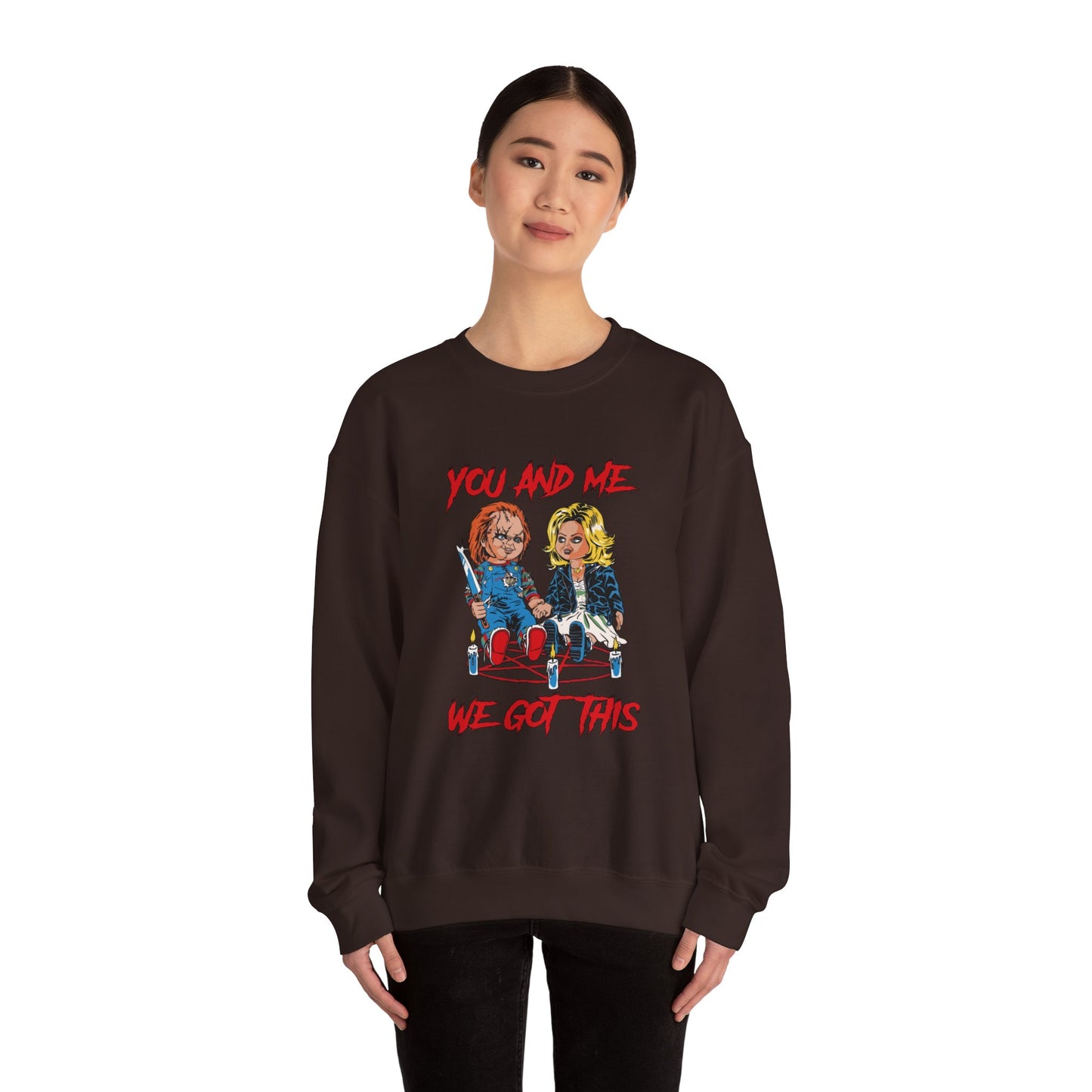 Chucky and bride Halloween Sweatshirt