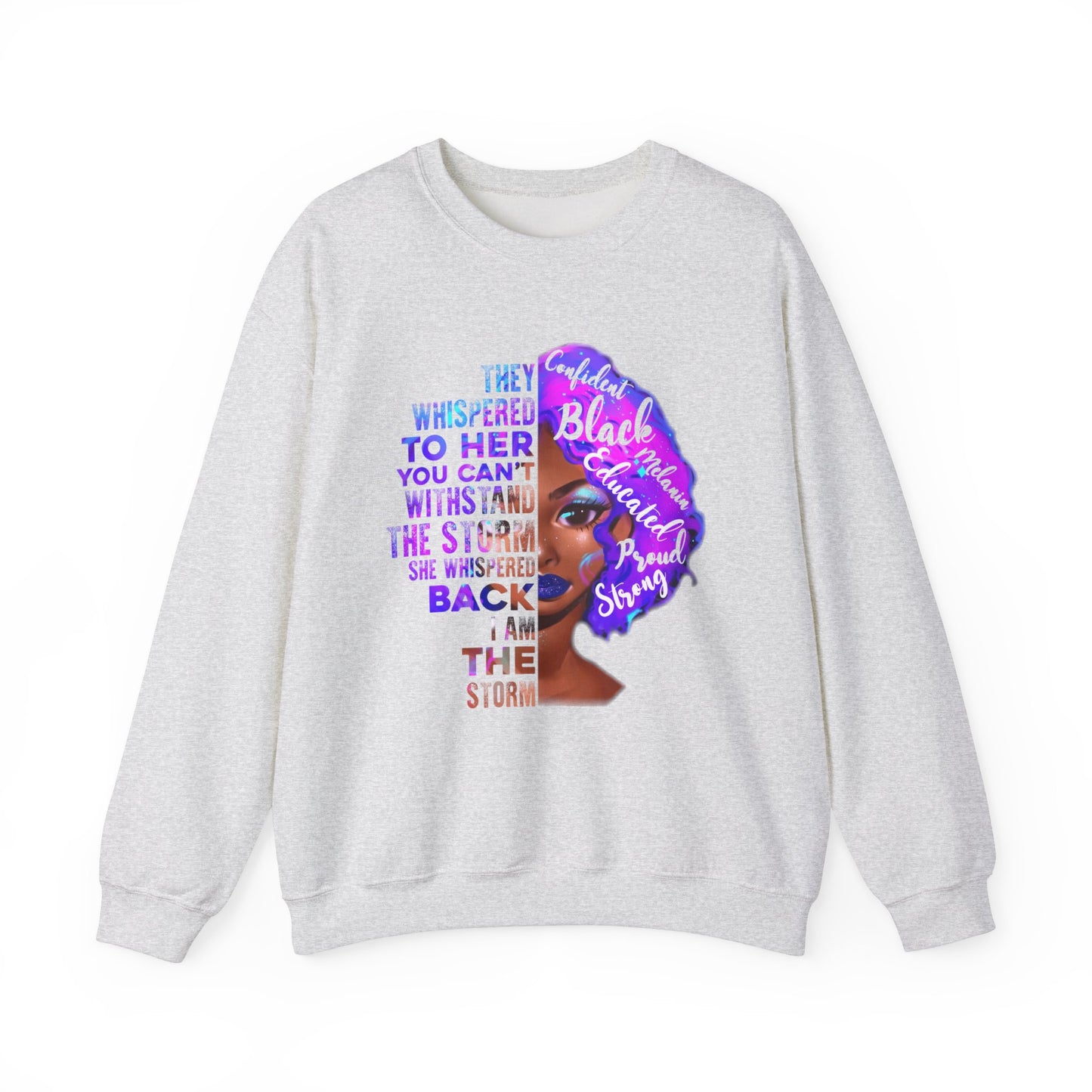 Black Educated Heavy Crew Sweatshirt