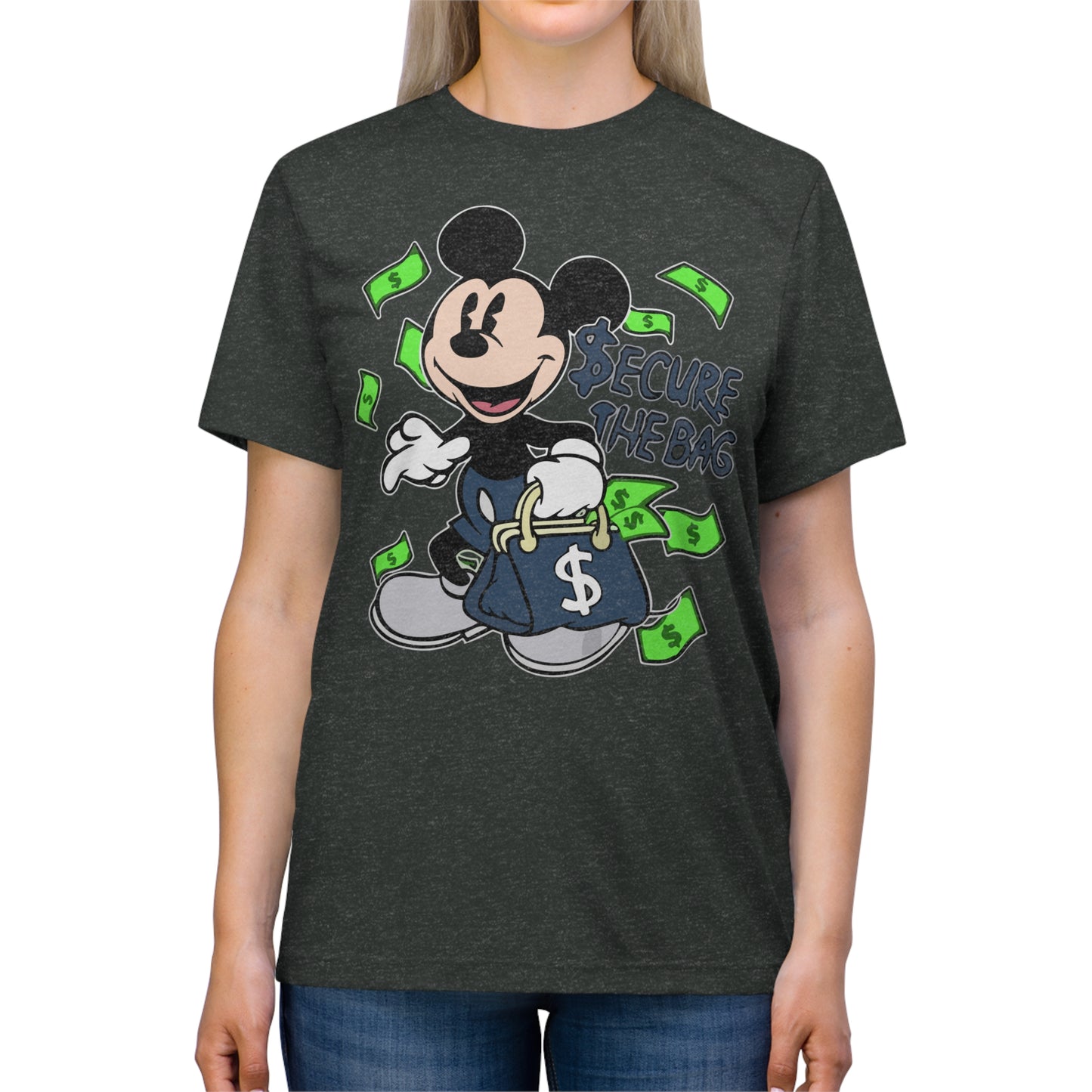 Disney Mickey Mouse 'Secure The Bag' Unisex Triblend Tee
