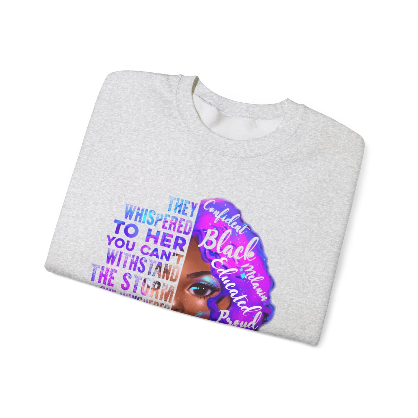 Black Educated Heavy Crew Sweatshirt