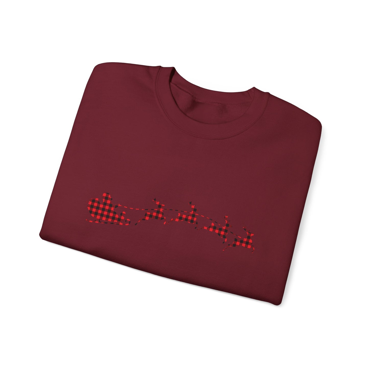 Unisex Christmas Crewneck Sweatshirt - Rudolph & Santa's Reindeer Treats Design