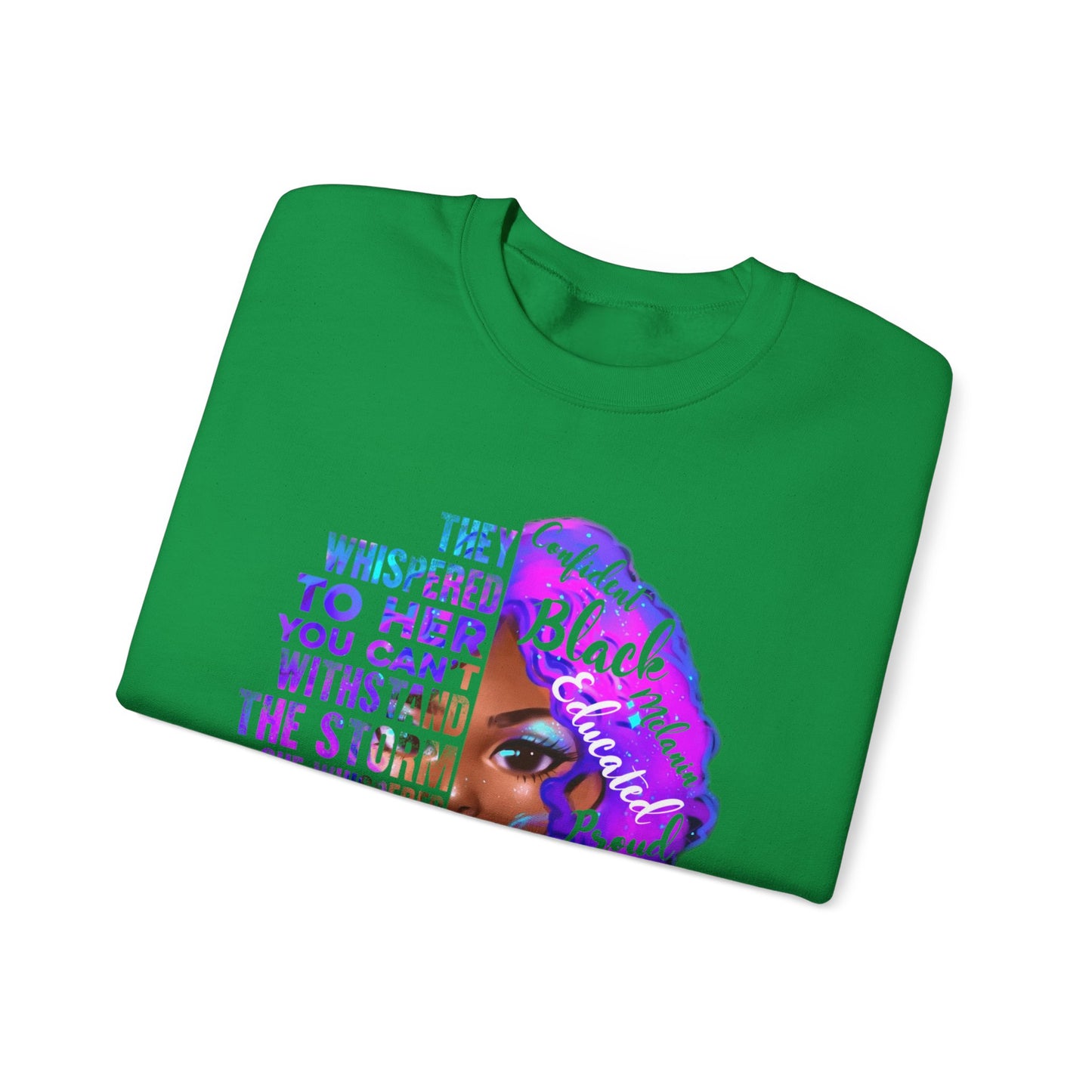 Black Educated Heavy Crew Sweatshirt