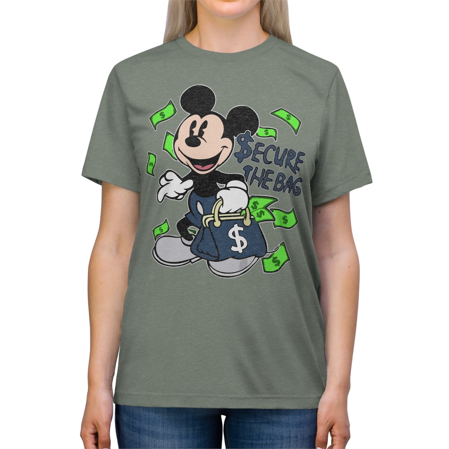 Disney Mickey Mouse 'Secure The Bag' Unisex Triblend Tee