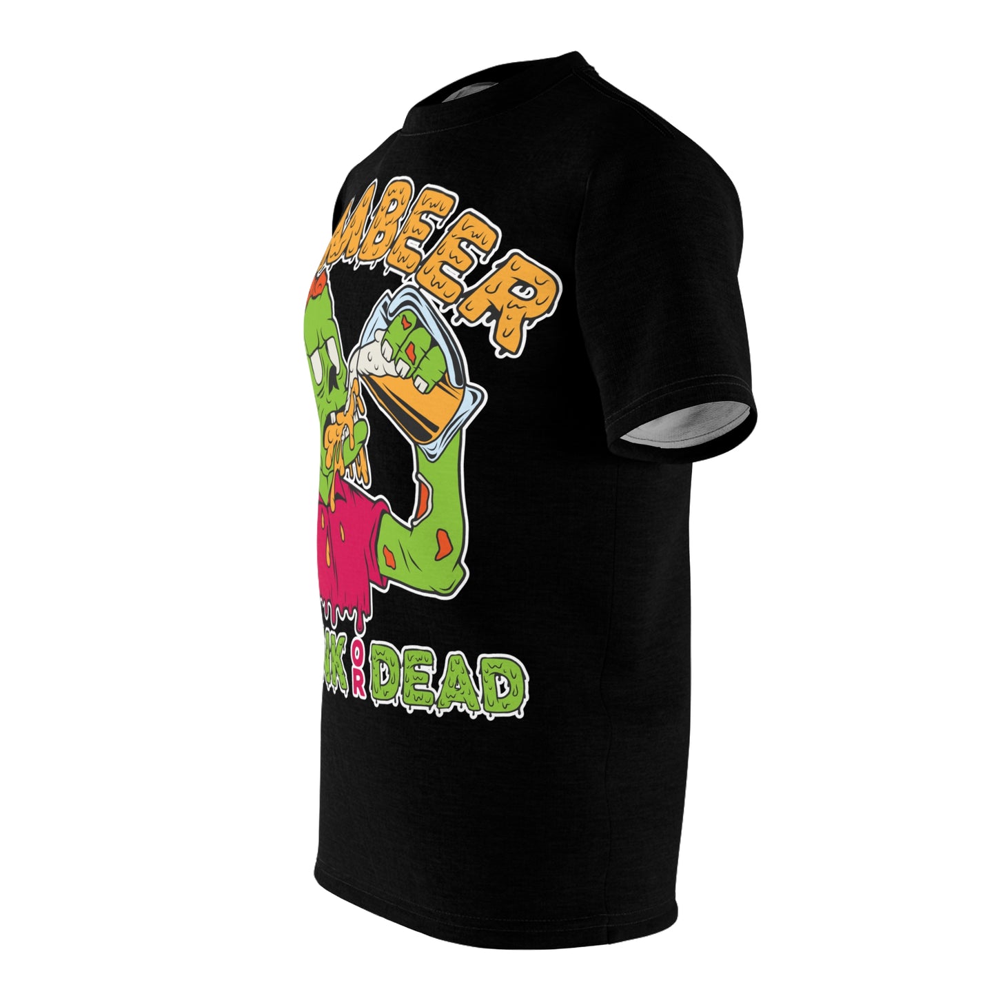 Zombear Drink or Dead Unisex Tee - Fun Halloween Graphic Tee for Party Lovers