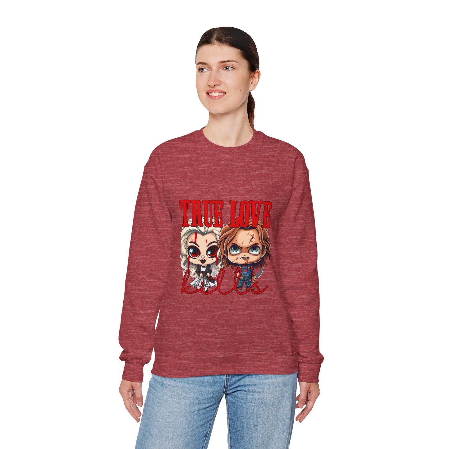 Chucky and bride Halloween Sweatshirt