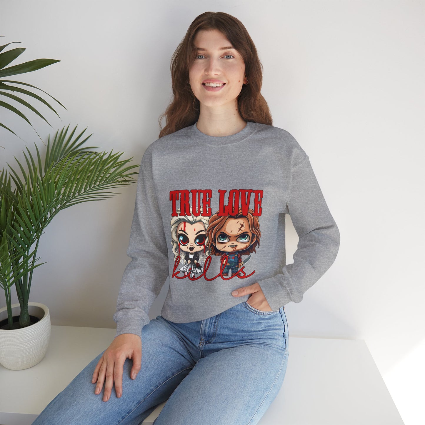 Chucky and bride Halloween Sweatshirt
