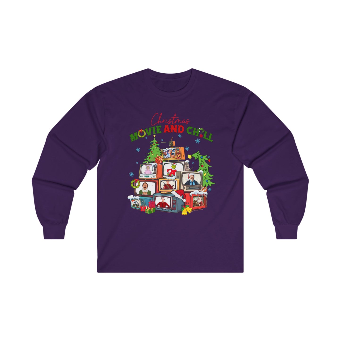 Christmas Movie and Chill Long Sleeve Tee