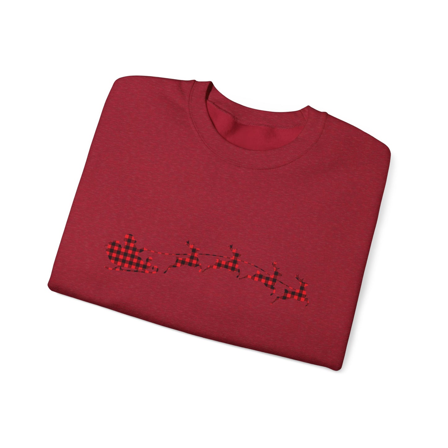 Unisex Christmas Crewneck Sweatshirt - Rudolph & Santa's Reindeer Treats Design