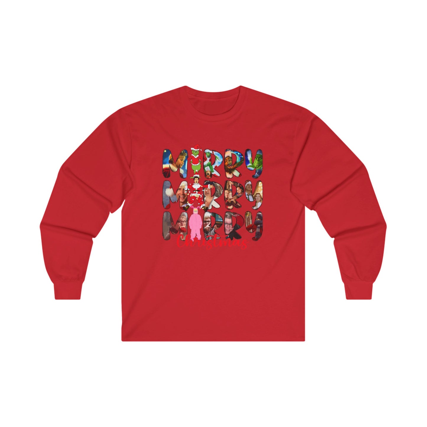 Merry Christmas Unisex Long Sleeve Tee - Festive Cotton Shirt