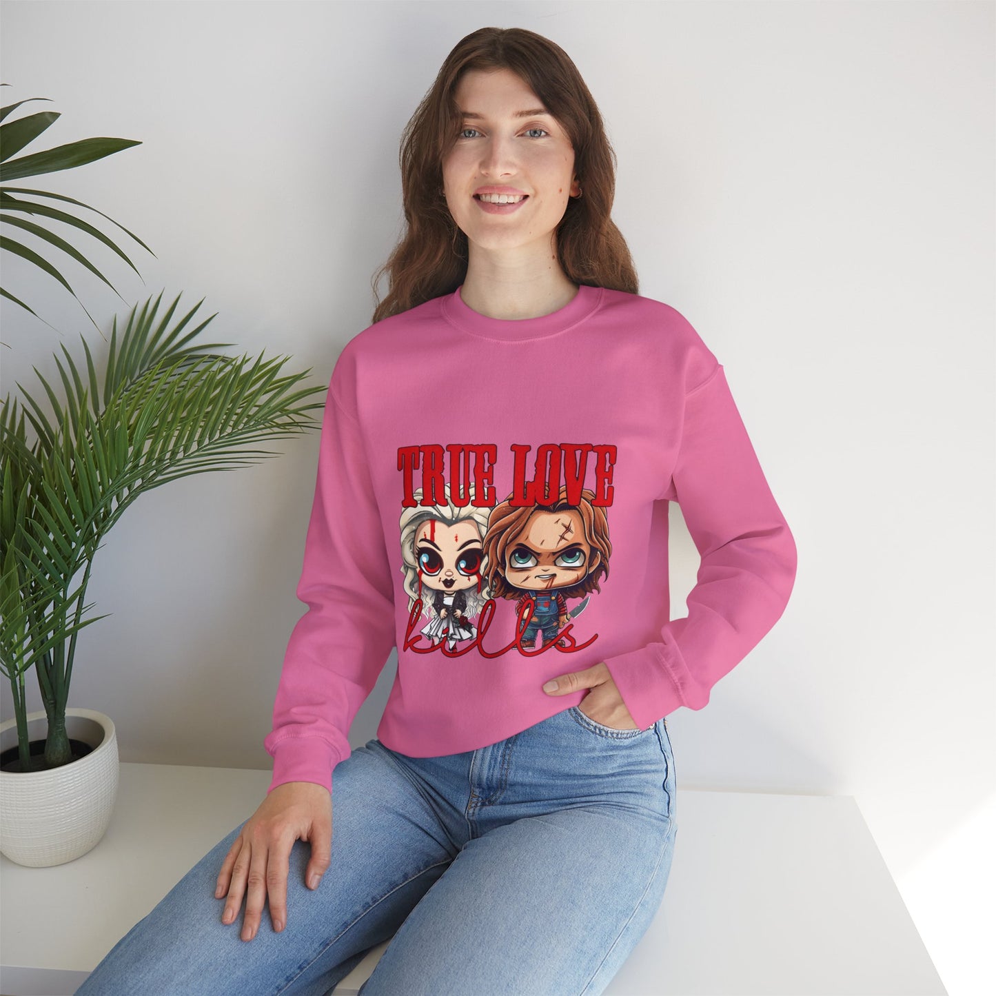 Chucky and bride Halloween Sweatshirt