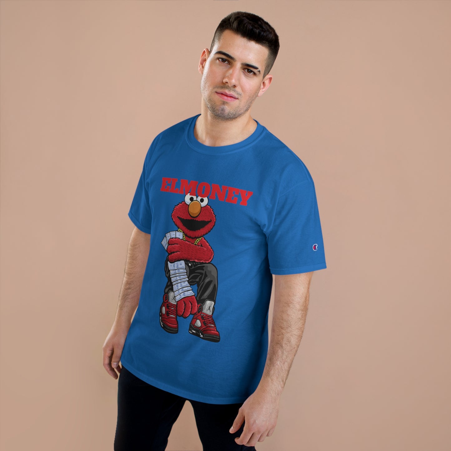 Elmo Champion T-Shirt with Money Design