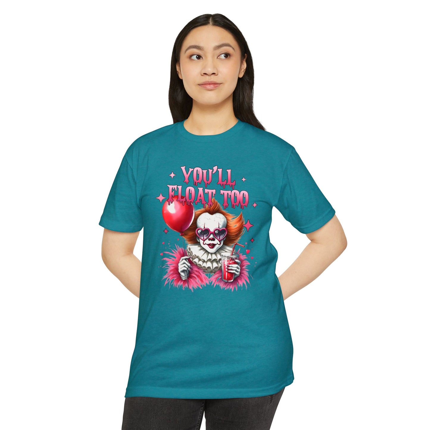 Spooky CVC Jersey T-Shirt - "You'll Float Too" Horror Tee