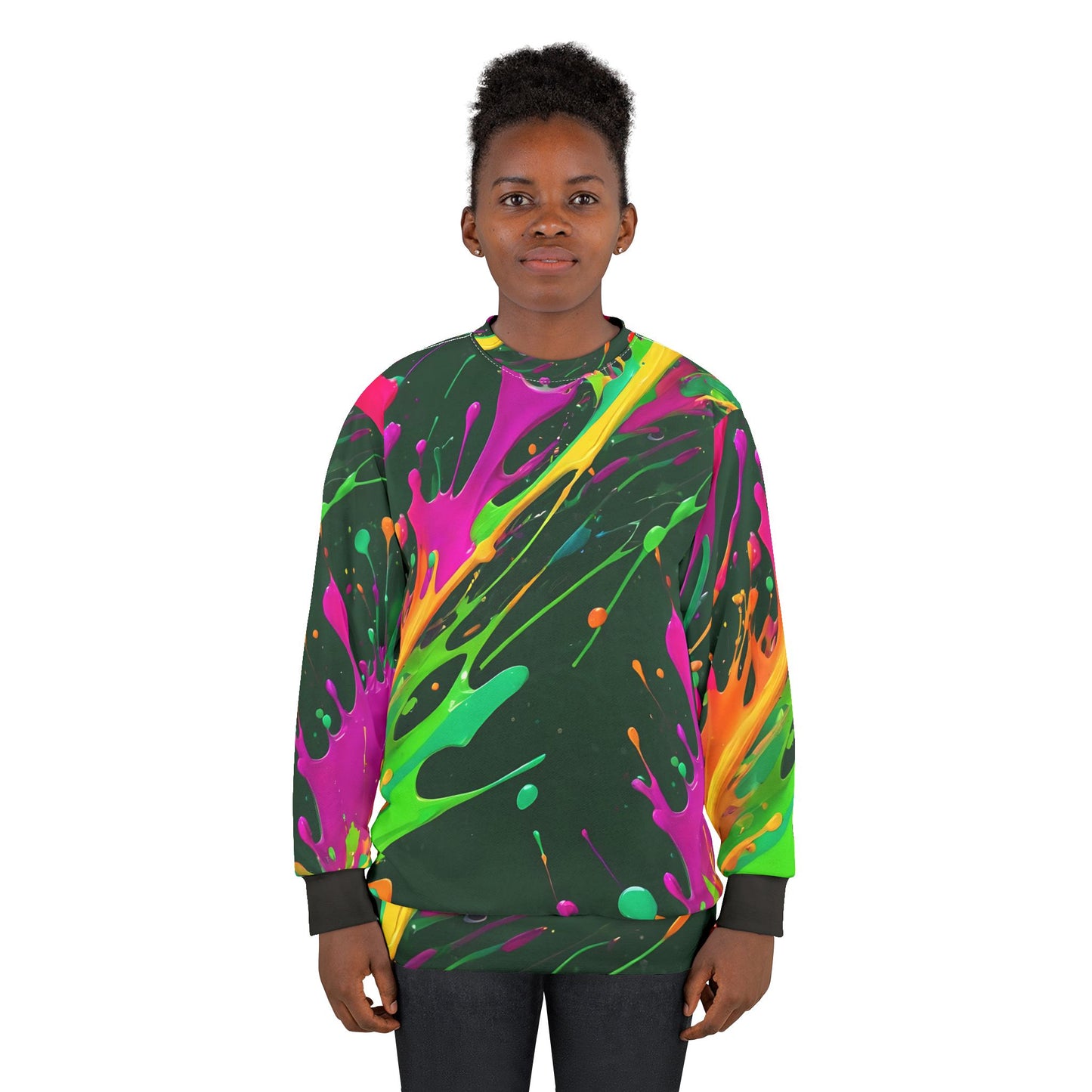 Vibrant Splash Unisex Sweatshirt – Colorful Streetwear for Creative Souls