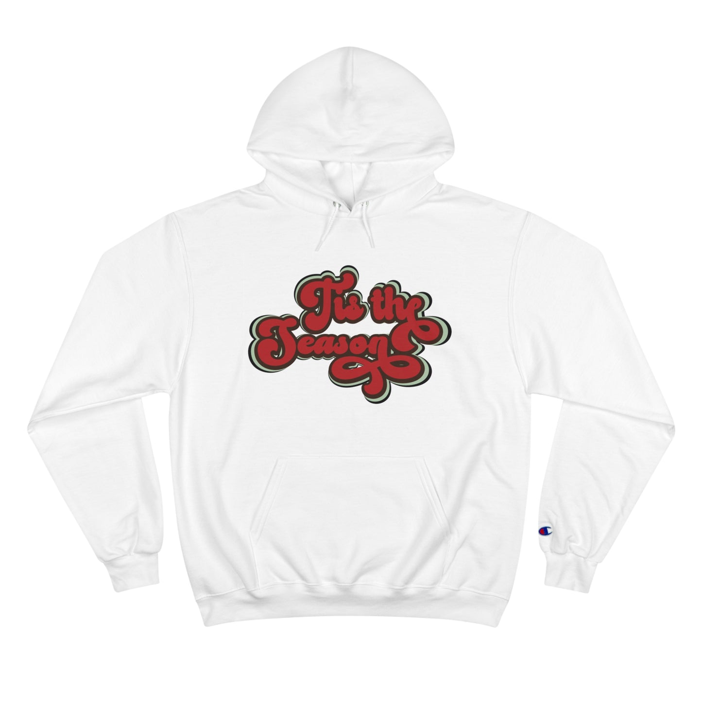 Festive Champion Hoodie - 'Tis the Season Christmas Sweatshirt