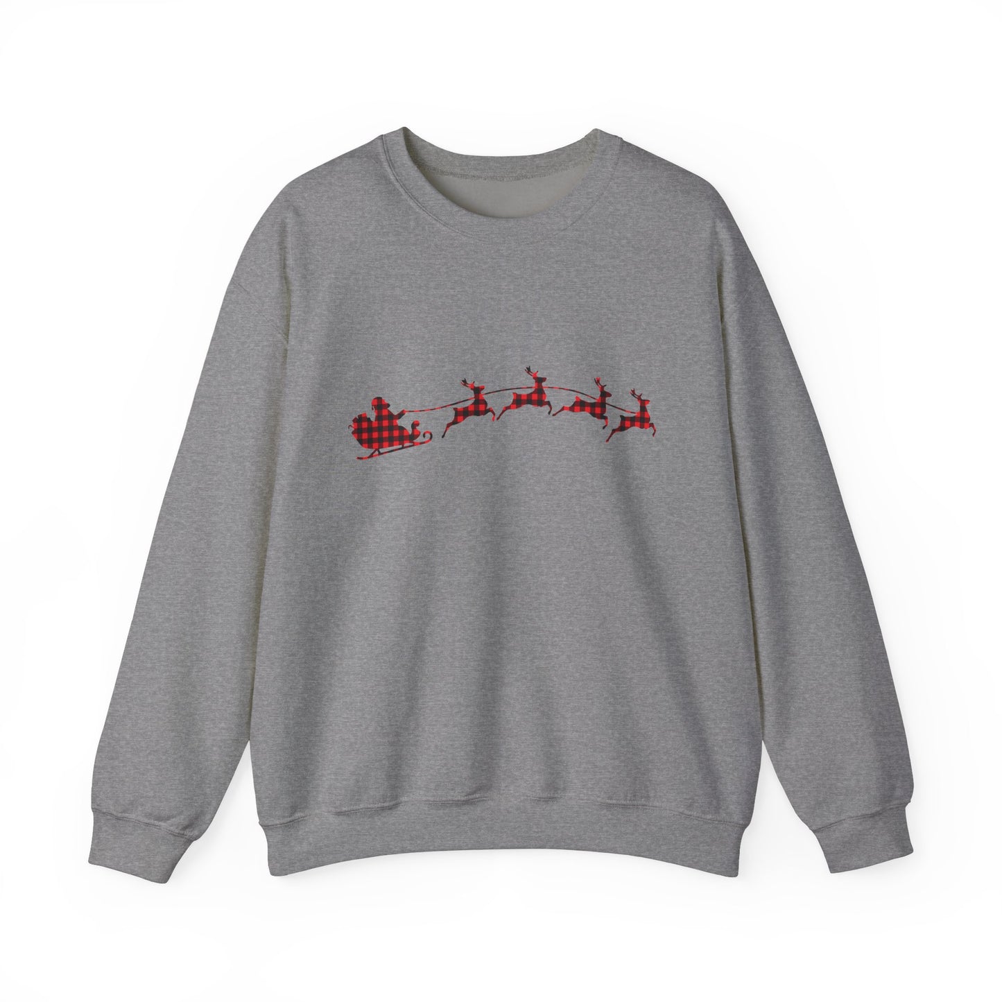 Unisex Christmas Crewneck Sweatshirt - Rudolph & Santa's Reindeer Treats Design